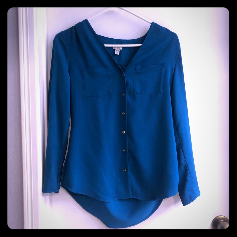 Blue Guess shirt. Size XS